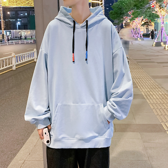 Spring Fashion Casual Men's Hooded Sweatshirts Solid Color Oversized Hoodies For Women
