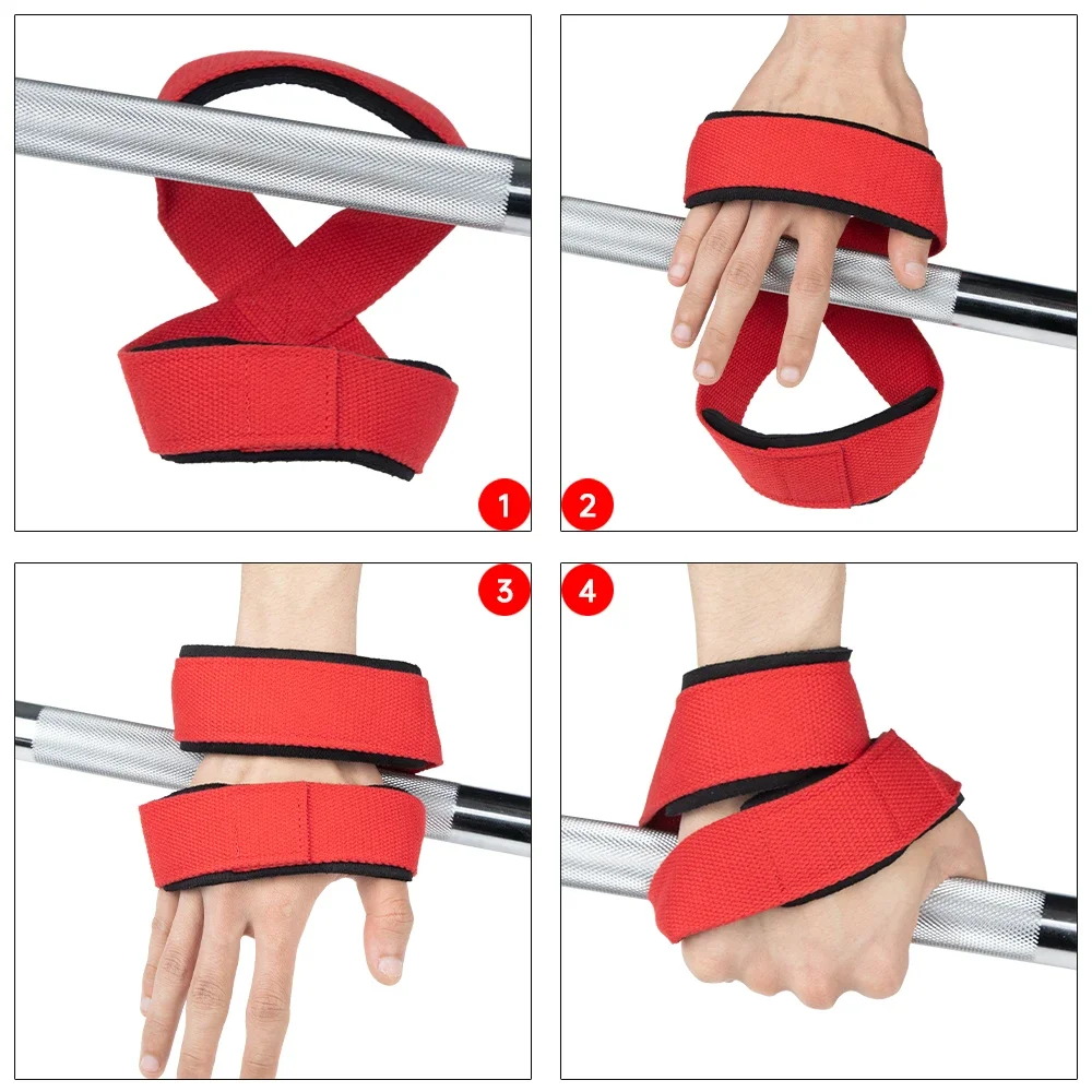 Padded Figure 8 Straps Deadlift Weight Lifting Wrist Straps 2pcs for Power Lifters Workout Pull-ups Horizontal Bar Gym Fitness weight lifting wrist straps