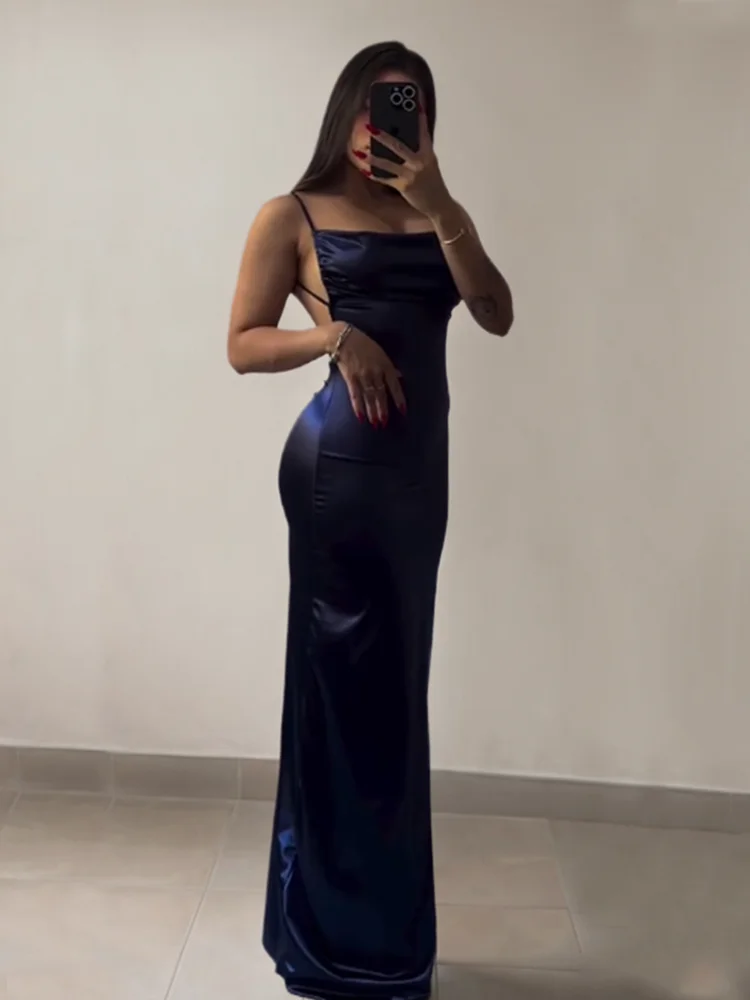 2024 Europe and the United States explosive new cross-border dress summer senior sense Y2K sexy halter Spice Girl dress 3