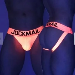 Men Underwear Thong Jockstrap Backless Breathable Mesh Cuecas Gay Jock Strap Homme Slip Erotic String Homens Tangas