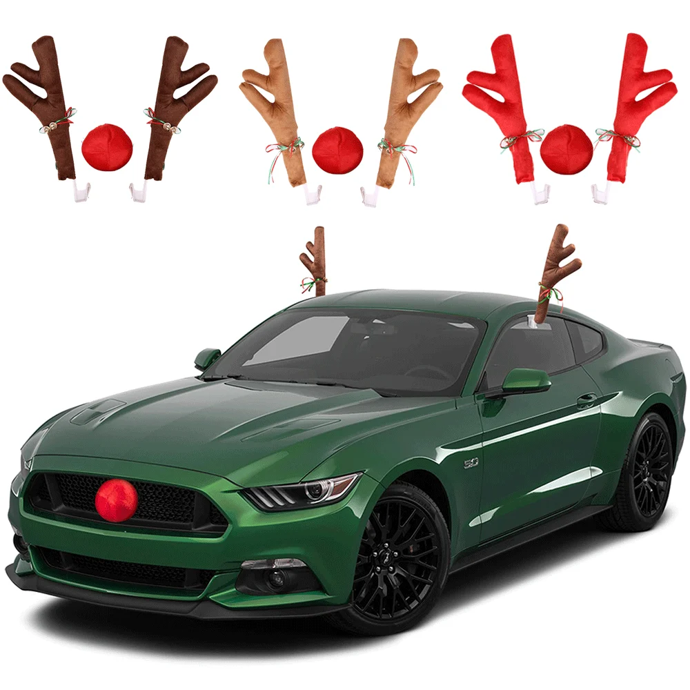 Car Christmas Decorations Christmas – LED Light-Up Antler Kit With Red Nose, Tail & Bells For Holiday Decor Reindeer Antlers For Cars Car Christmas Decorations Christmas – LED Light-Up Antler Kit With Red Nose, Tail & Bells For Holiday Decor Reindeer Antlers For Cars
