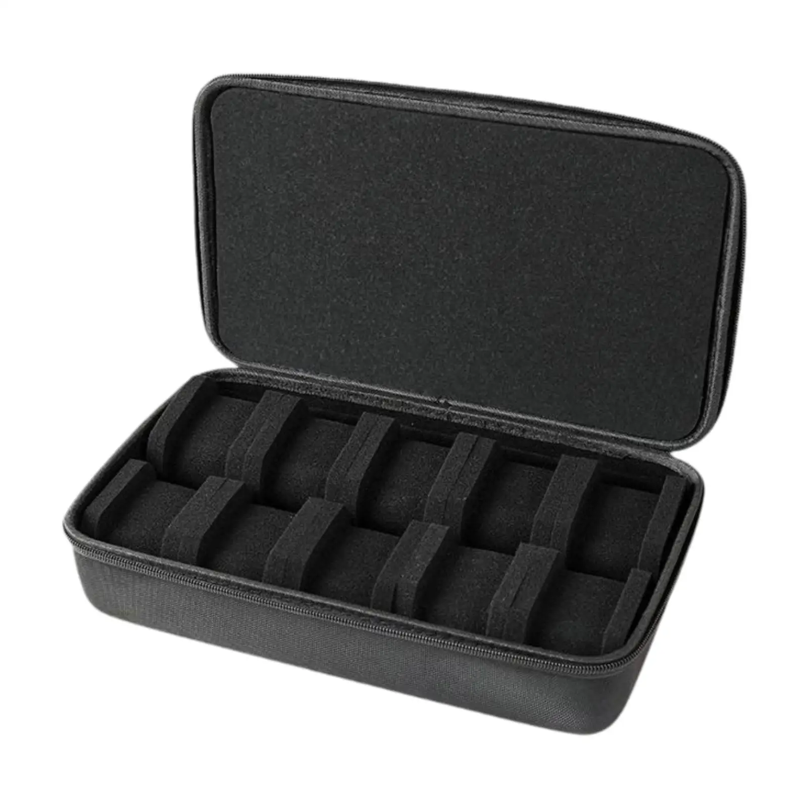 Watch Storage Box 10 Slots Watch Box Organizer Men Watch Display Storage Case Fits Wristwatches and Smart Watches Black