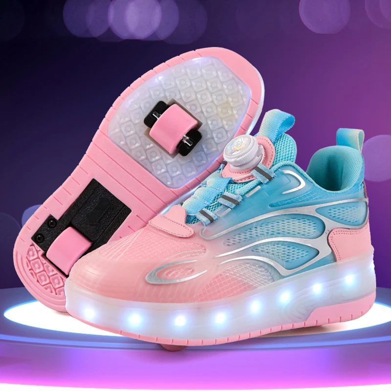 new-children's-sneakers-two-wheeled-roller-skates-trend-outdoor-wheel-sneakers-running-shoes-for-boys-and-girls