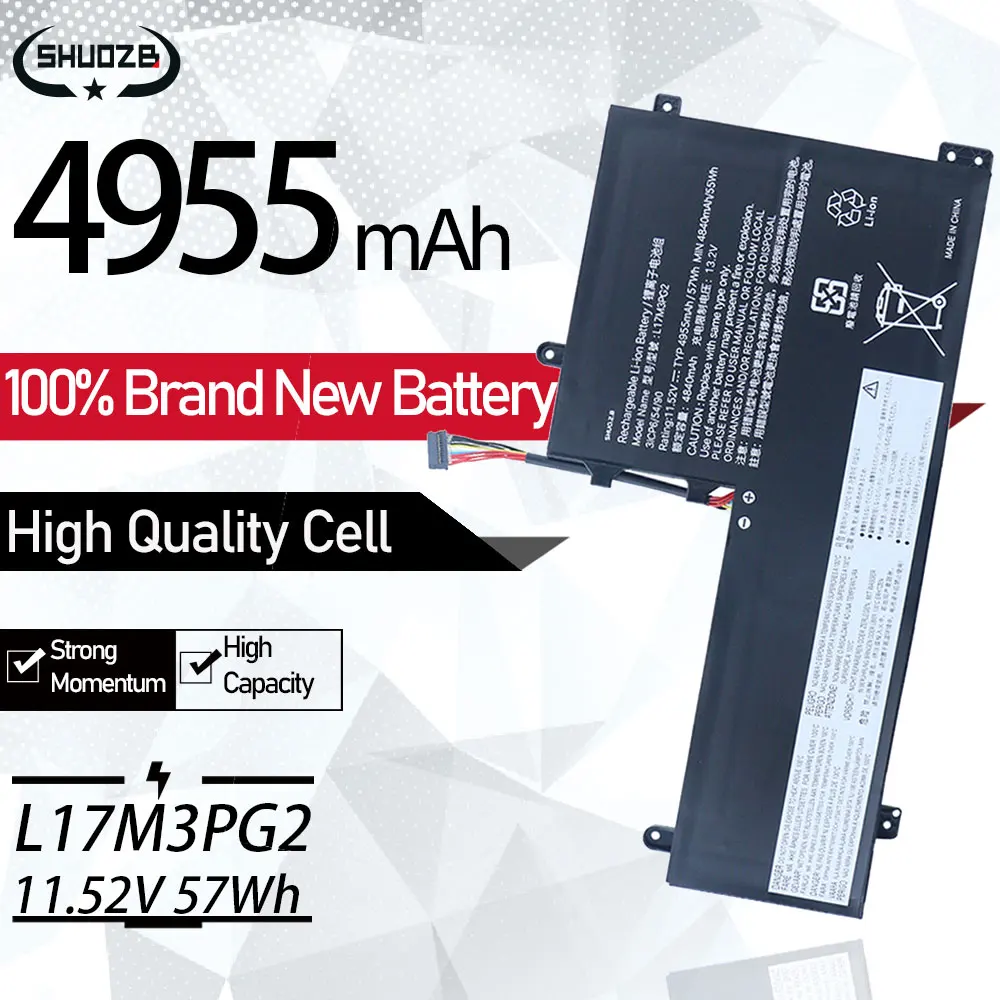 Bateria do Laptop L17m3pg3 L17m3pg2 L17l3pg1 L17m3pg1 L17c3pg1 para Lenovo Legião Y530 Y54015irh Y540-15irh Y7000 Y7000p Y740 Novo