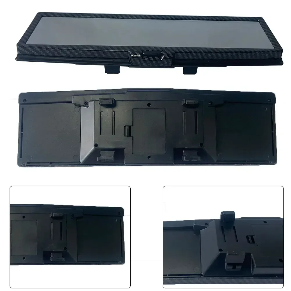 Car Indoor Rearview Universal CLIP-ON Rear View Mirror 3D Rearview Mirror LED Lighted ABS Car Styling Flat Auto Parts