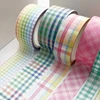 6Rolls/box Kawaii Handbook DIY Plaid Washi Tape Masking Tape Paper Gift Decoration Material 6 Colors in A Box 5 Meters in A Roll 2