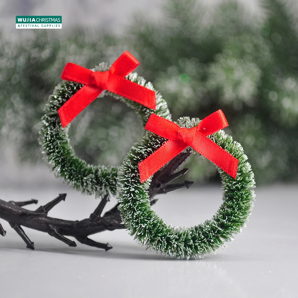 Mini Christmas Wreath Ornament Set 6
