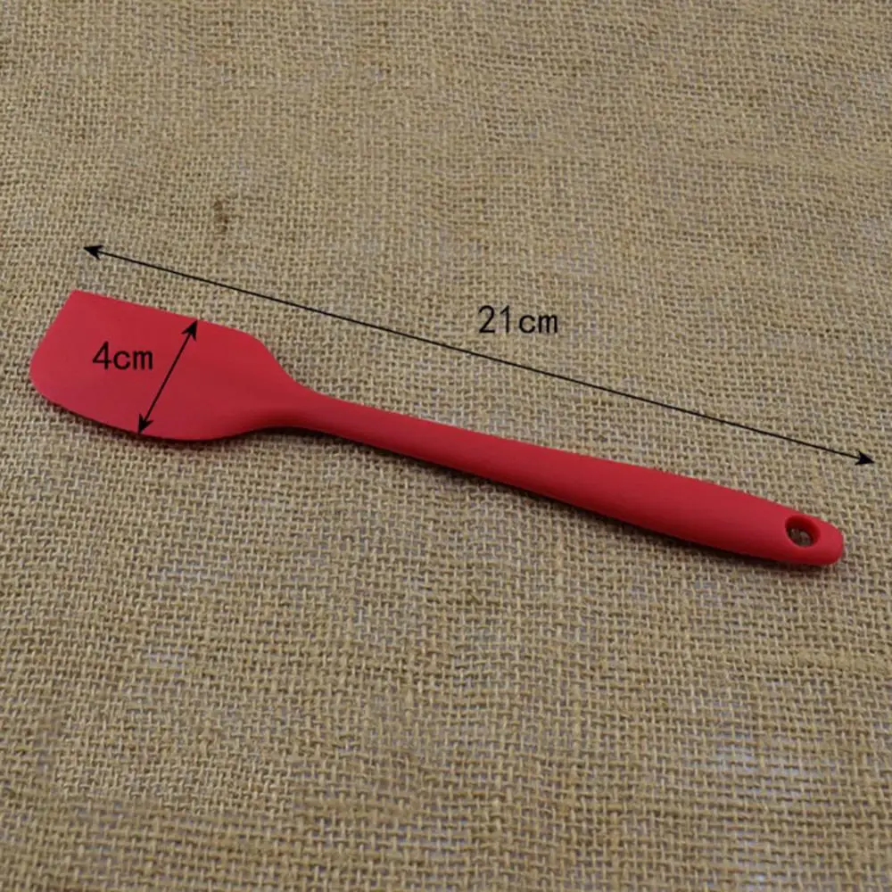 21cm Silicone Spatulas Flexible Long Handle Cake Cream Scraper Slim Cooking Baking Tool Dessert Spoon Soft Spoonula Home Kitchen