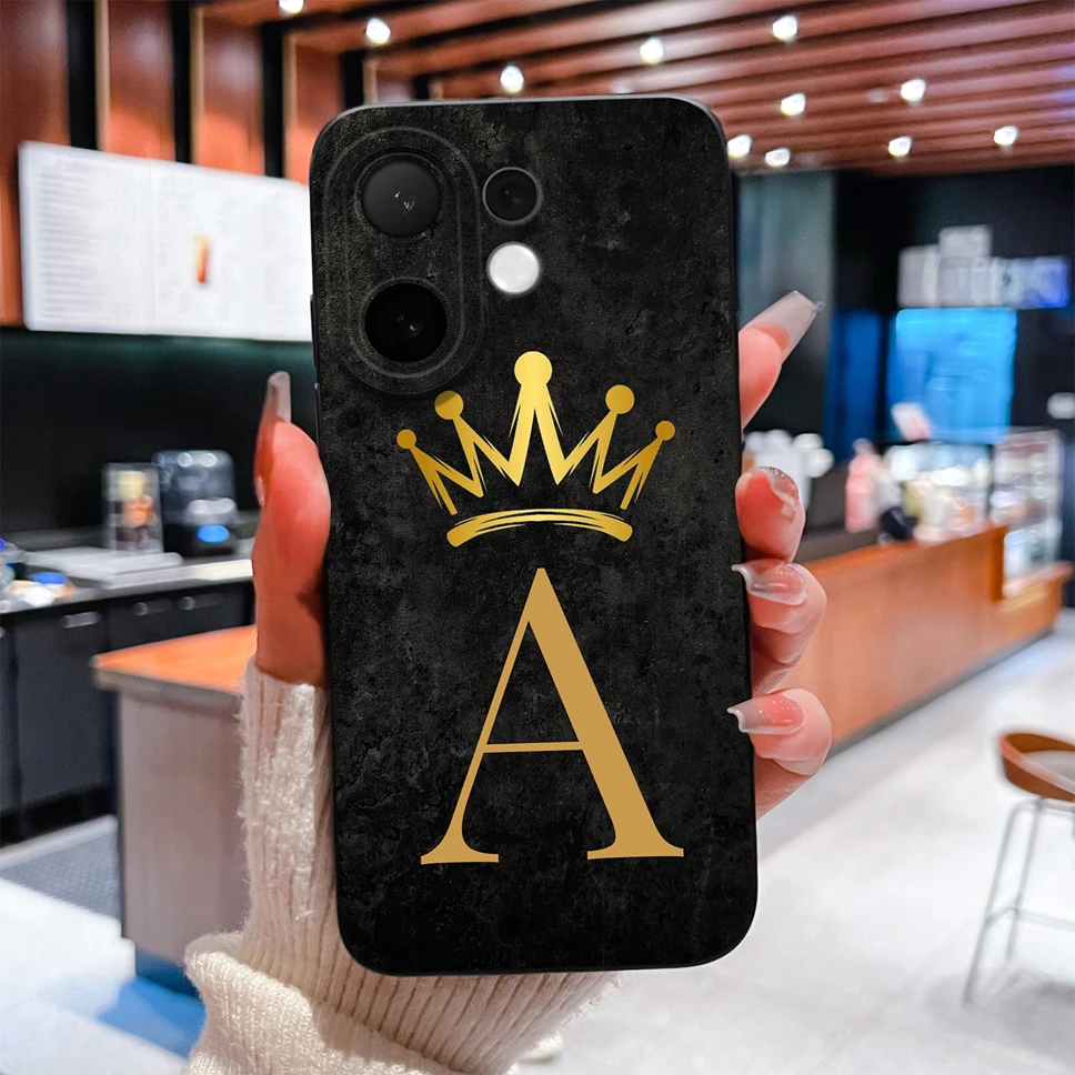 Luxe Alphabet Soft Silicone Anti-Drop Phone Case - Full Coverage