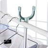 Multifunctional plastic telescopic clothes drying rod shower curtain fork rod home simple telescopic clothes drying rod 3