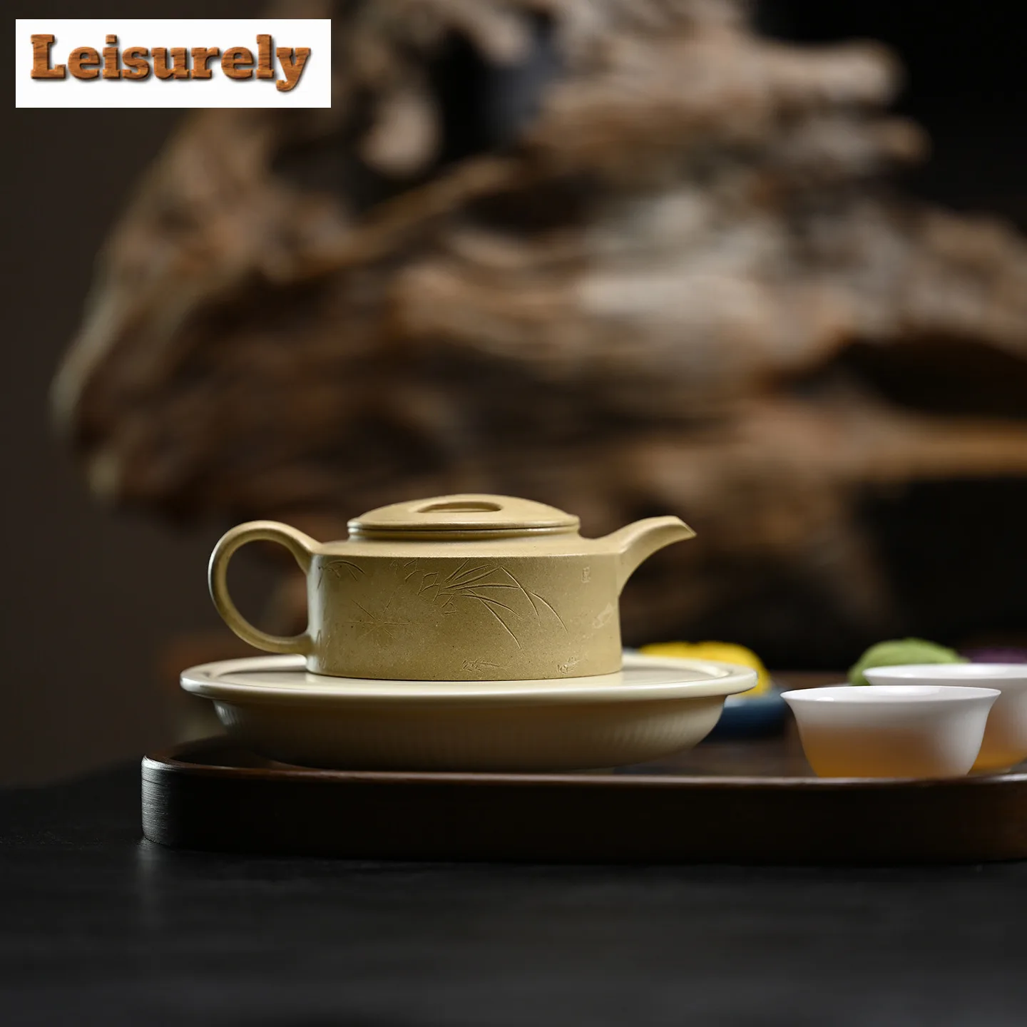 180ml Yixing Purple Clay Teapots Master Handmade Cattle Lid Pot Raw Ore Motoyama Green Mud Tea Making Kettle Zisha Tea Set Craft