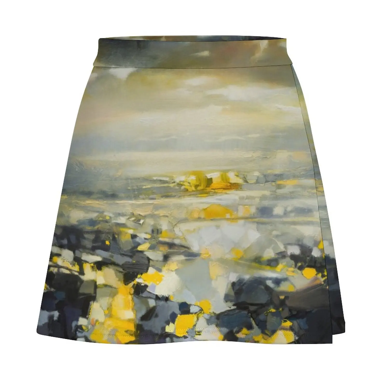 Yellow Matter Mini Skirt Clothing skirts for womens korean style skirt