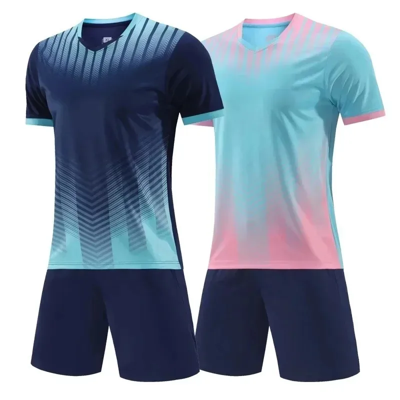 New Style Soccer Jersey for Team and Club Quick Dry Men Football Wear Adult Short Sleeve Training Shirt