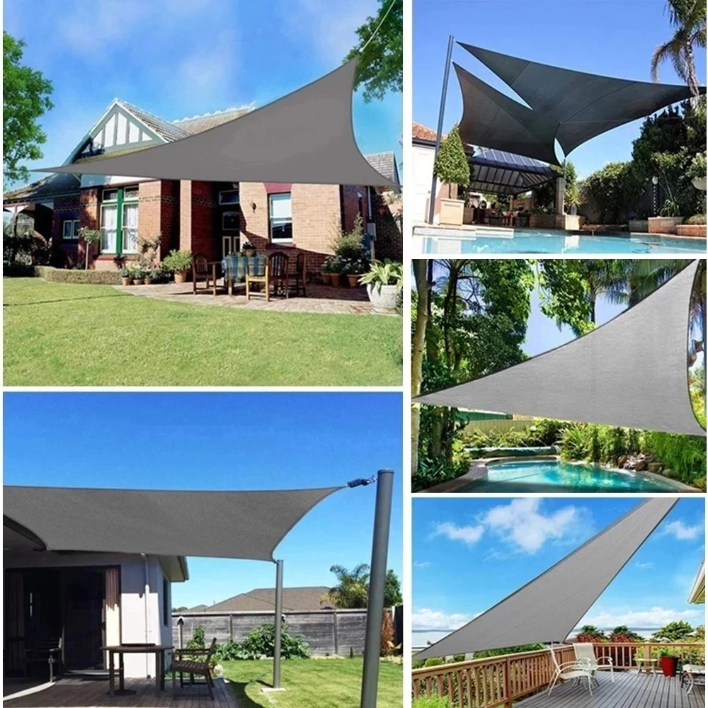 3x5m 3x6m 4x5m Outdoor Waterproof UV Shade Sail 300D Oxford Cloth Shade Canvas Garden Terrace Canopy Camping Sun Shelter