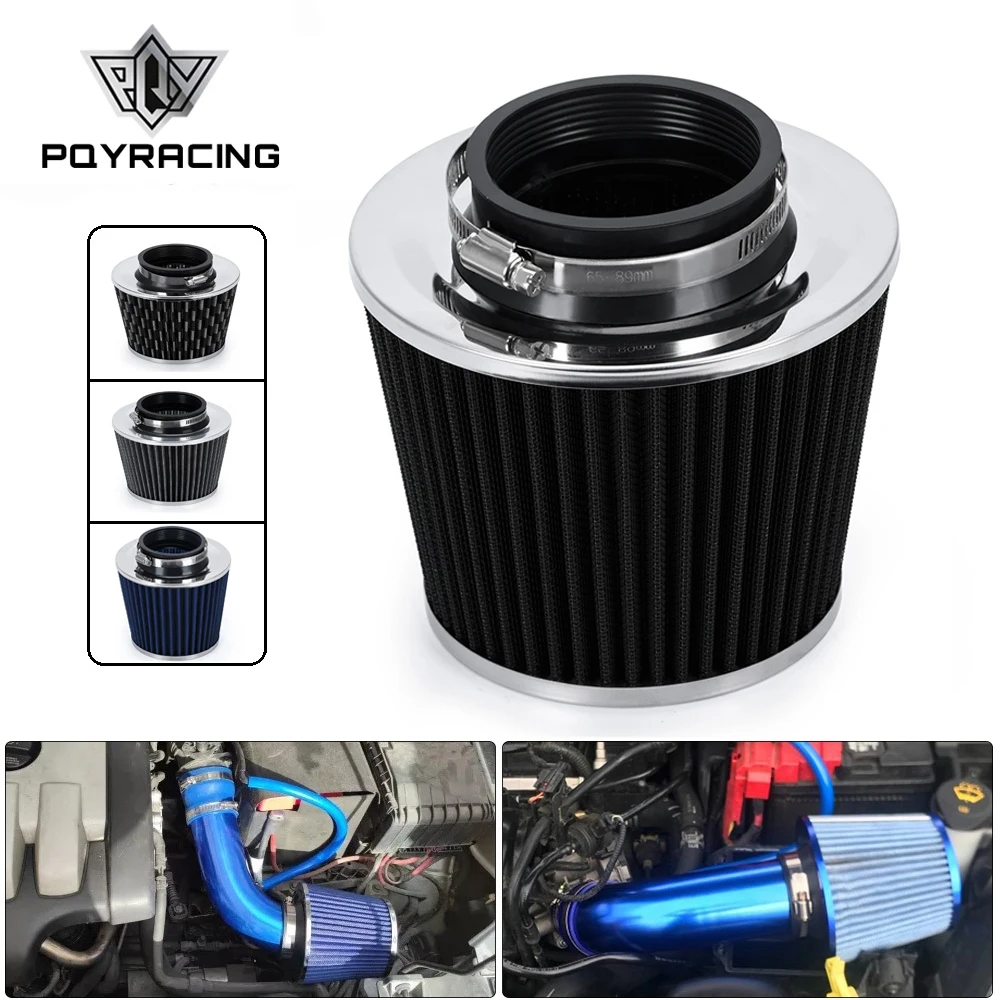 Auto High Flow Luftfilter 3 3,5 4 zoll Cold Air Intake Universal Filter  für Sport Racing Auto Motor lufteinlass 76MM 89MM 101MM