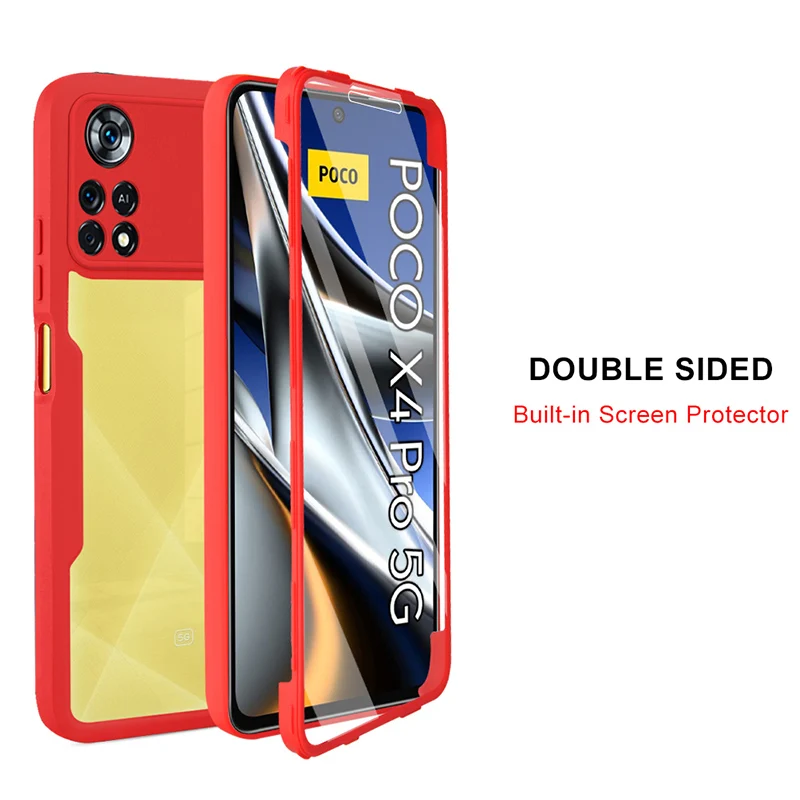 360° Full Body Rugged Phone Case with Built-in Screen Protector