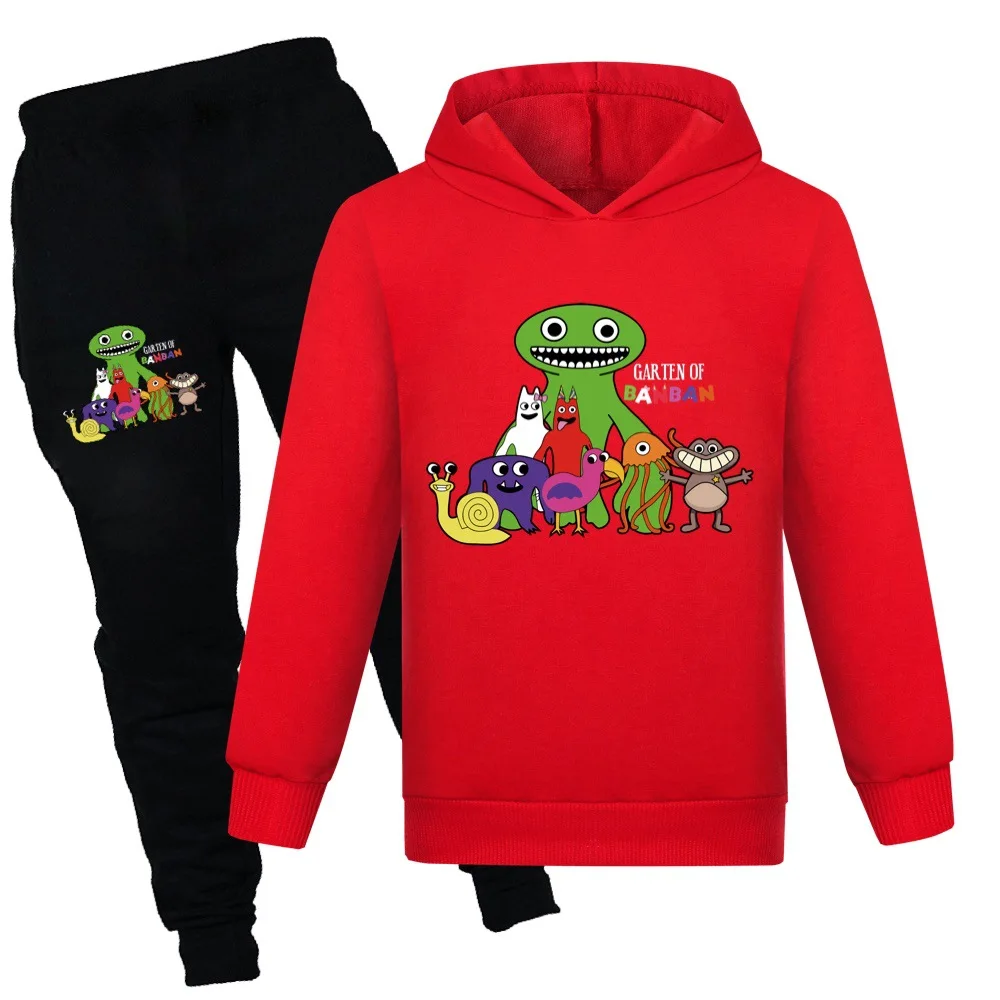 

Game Garden of Banban Clothes Kids Hoody Sweatshirt + Jogging Pants 2pcs Sets Boys Cartoon Hoodies Teenager Girls Casual Outfits