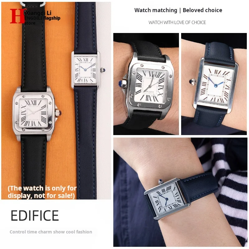 16mm 18mm 20mm For Cartier Tank London Men Santos Women Cowhide