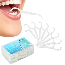 

50pcs Dental Silk Interdental Brush Oral Cleaning Teeth Sticks Toothpick Disposable Dental Flosser Interdental Brush Teeth Clean