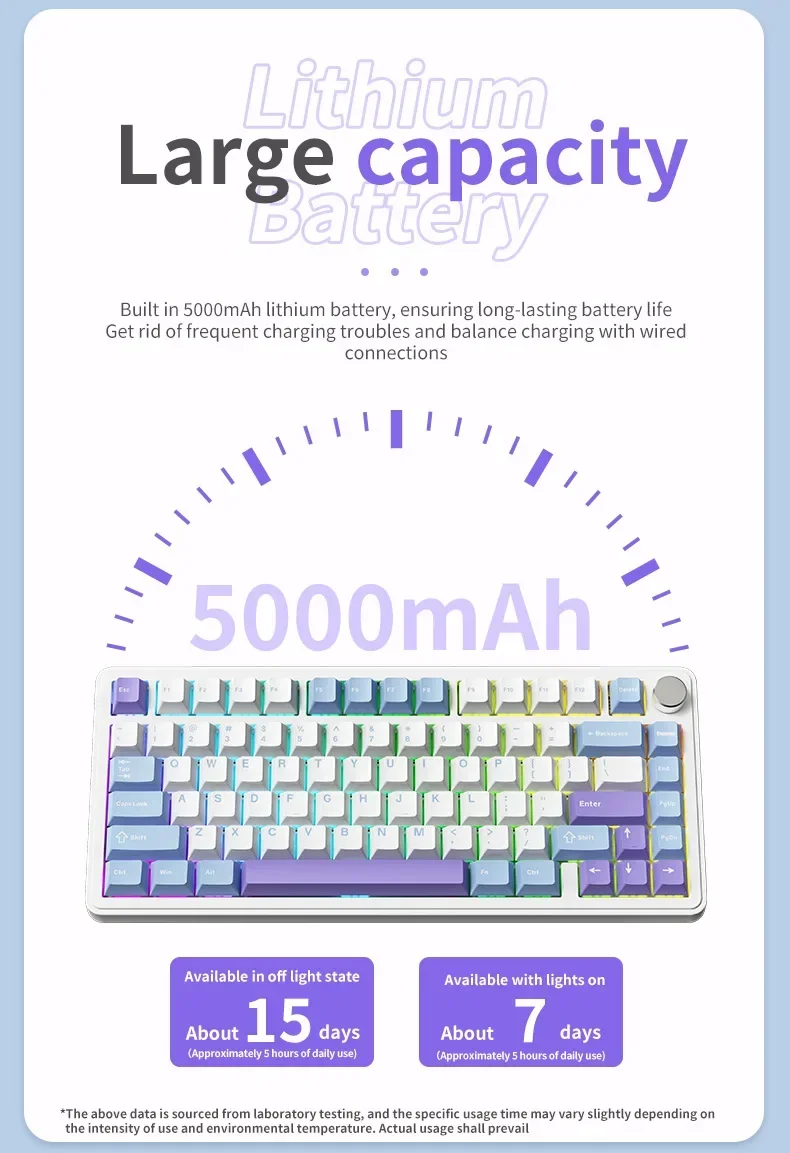 어택 샤크 X85 기계식 키보드, RGB 라이트 게이머 키보드, 핫 스왑 선물, 3 가지 모드, 2.4G, USB, 블루투스, 80 키