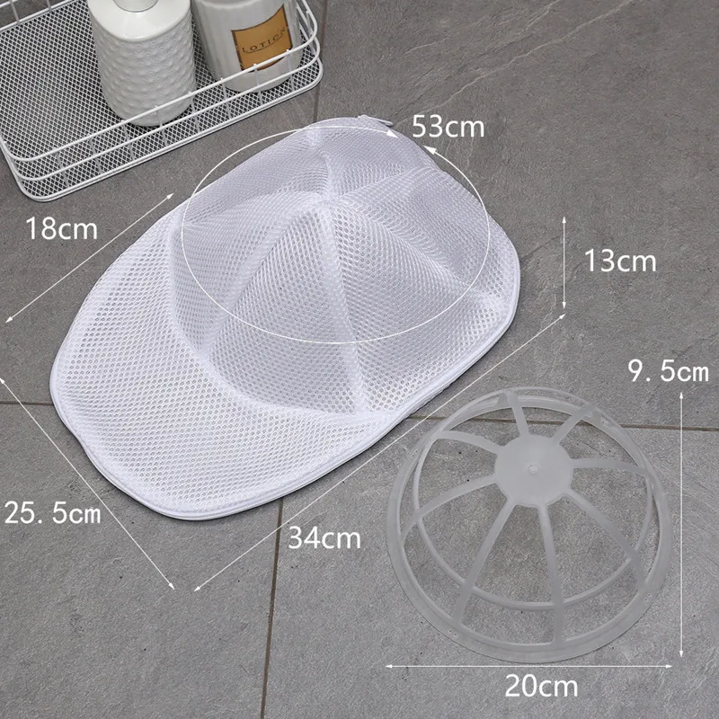 Laundry Bag Washing Machine Hat Wash Protector Cap Cleaner Laundry Bag Small Clothes Wash Bag Anti-Deformation Mesh Organizer Zip Bags