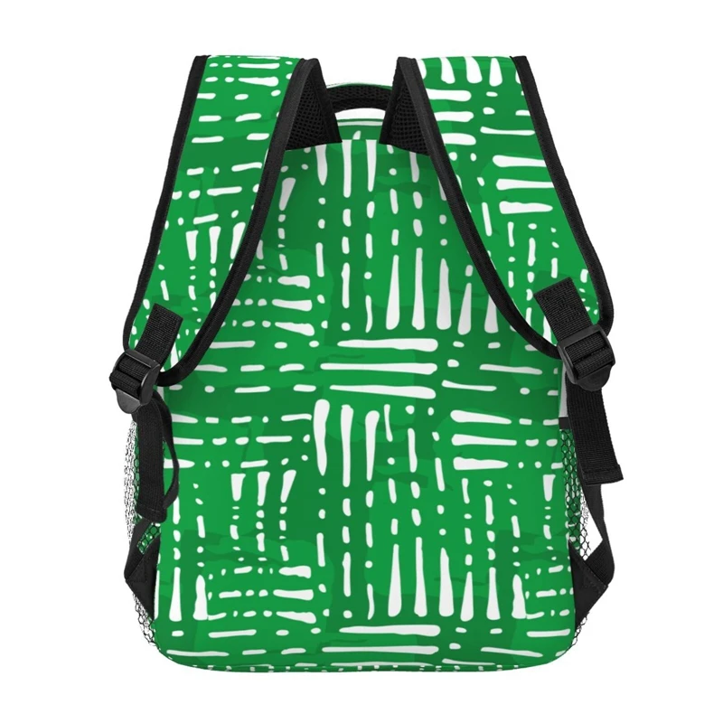BYMONDY Unisex Lightweight Backpack Fashion Green Geometry Daypack Bags Men Women School Travel Notebook Large Capacity Rucksack