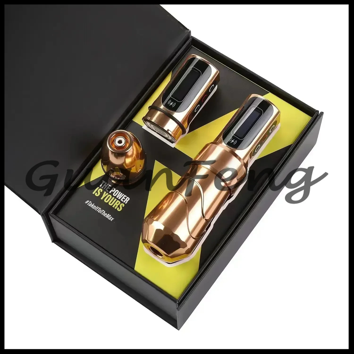 プロ仕様ワイヤレスアイロンタトゥーマシンペン、デジタルLED