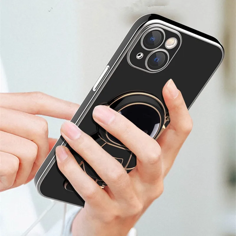 Samsung S22 Ultra S21 FE S20 S10 Plus Kaplama Astronot Katlanır Telefon Tutucu Yumuşak TPU Kapak A53 a73 a33 5 İçin Telefon Kılıfı_voghion.com