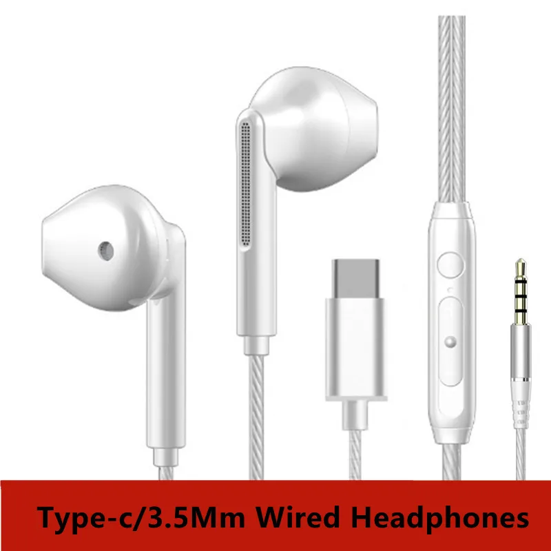 Cuffie Cablate Cuffie Auricolari Cablate Con Microfono Auricolari Stereo Bassi Sport Per Huawei Xiaomi Vivo Oppo Iphone5-6