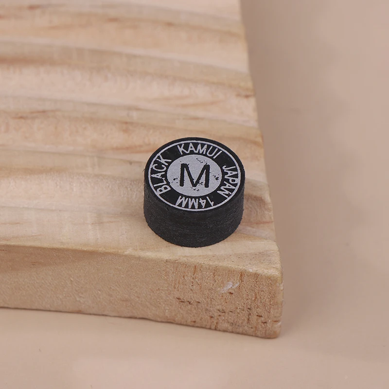 Description Picture 4 of item1/2 Pcs 14mm Japanese Multi-Ply Heads Black Gold Professional Fancy Nine-Ball Cue Head Snooker Billiard Heads Hard Soft Heads