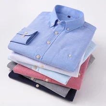 

Men's Fashion Casual Long Sleeve Shirt 2021 New Autumn Business Classic Slim-fit Brand Shirt Male Clothes