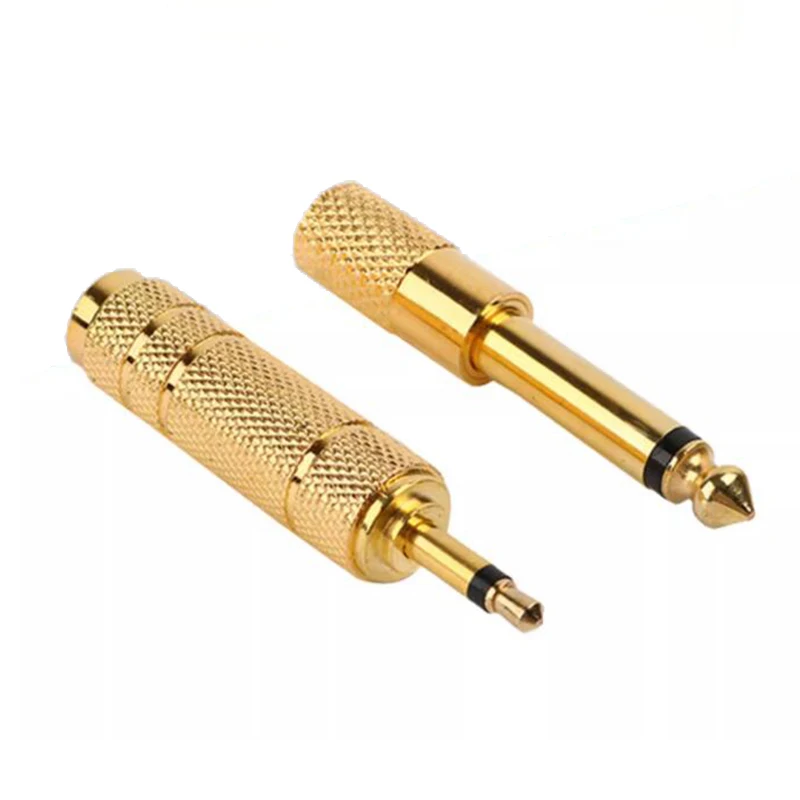 Premium Mono Audio Adapter Converter Cable with Gold-Plated Connectors - 6.5mm Female to 3.5mm Male & 3.5mm Female to 6.35mm Male