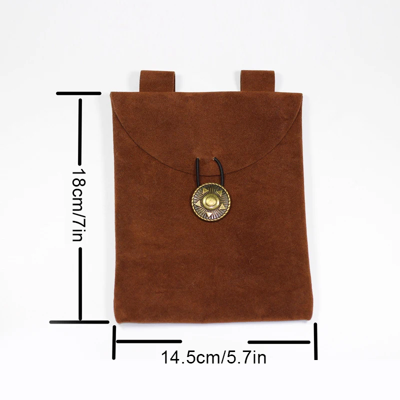Medieval Rune Belt Bag human Pouch Celtic Larp Knights Warrior Cosplay Accessories Middle Ages Arthur Fantasy Suede Coin Wallet