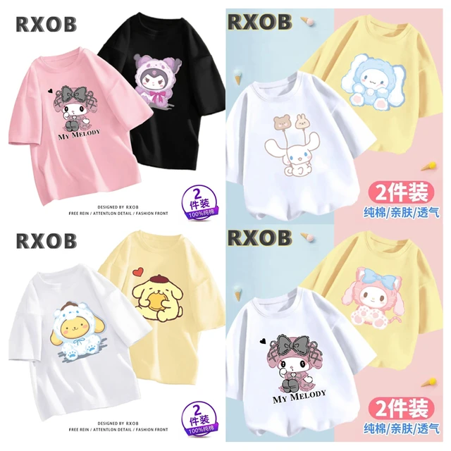 Sanrio Cinnamoroll Kittys terno esportivo infantil, roupas de verão, anime  kawaii, algodão confortável, manga curta para meninas, minha melodia,  casual - AliExpress