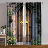 2pc,  Curtain Unique Castle Versatile Fabric,Without Electricity Birthday Party Applies to Multipurpose Event Decoration 1