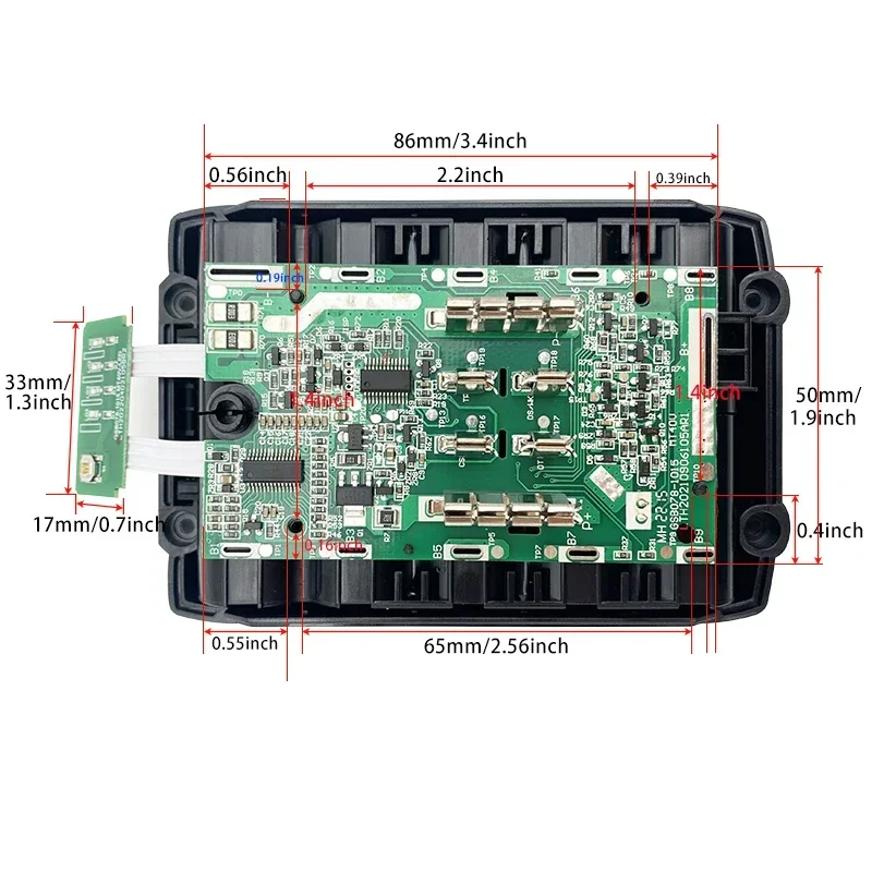 리튬 이온 배터리 케이스, PCBA 보호 회로 기판 쉘 박스, MAKITA 40V 리튬 배터리 BL4025 하우징, 10*18650 BL4040