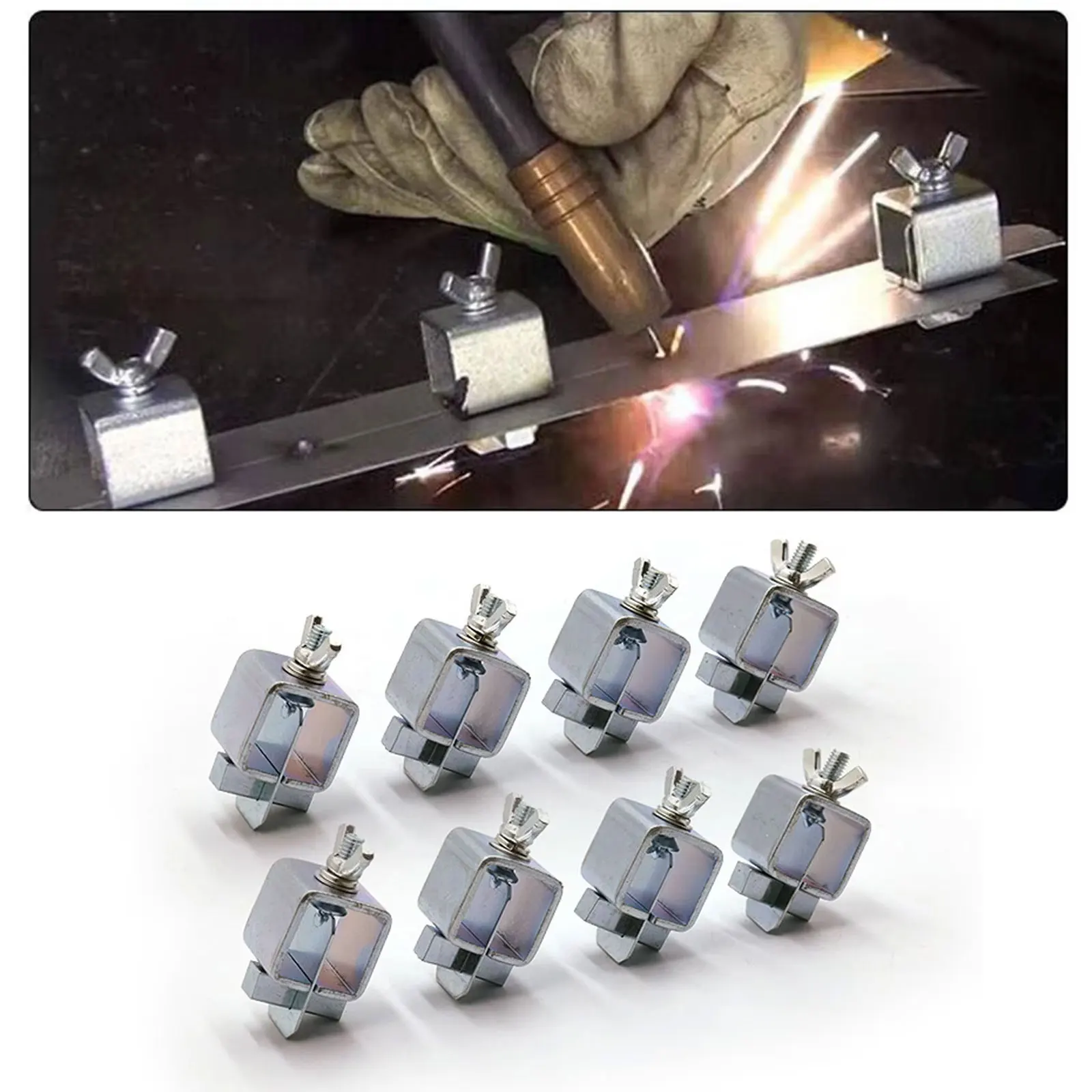 Welding Clamps For Car Door Sheet Metal Butt Clamps Weld Clips Holder Welding Positioner For Car Door Skin Panel 8/16PCS