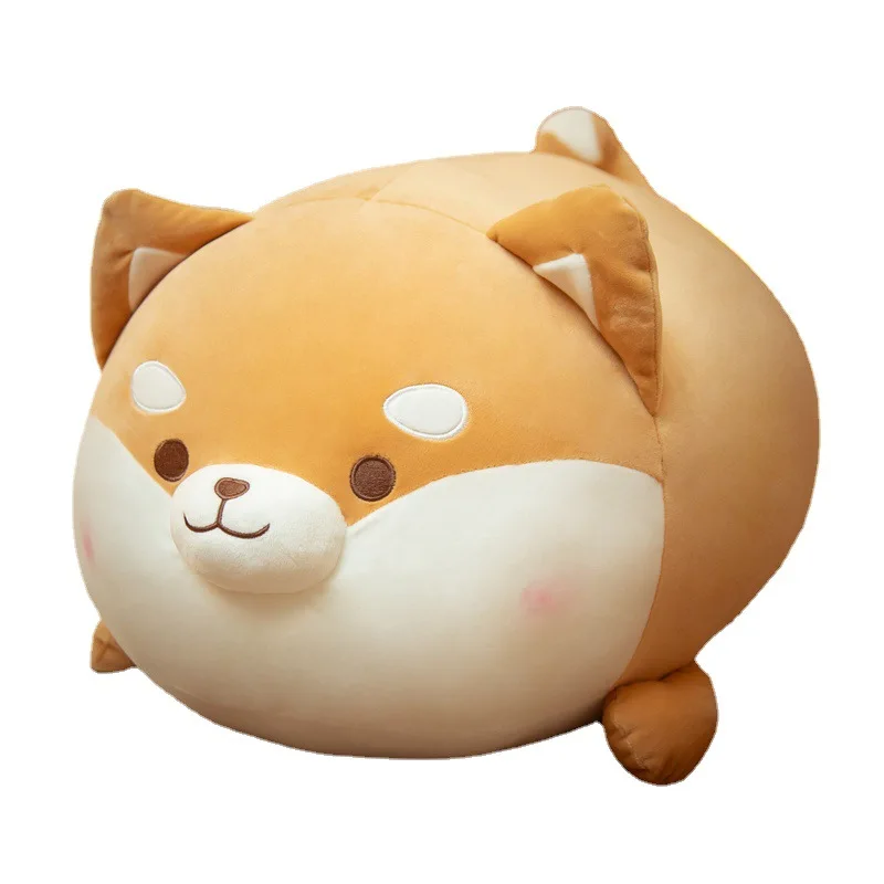 Almohada De Felpa De Perro Shiba Inu, Lindos Animales De Peluche Suaves Corgi Muñecos Juguetes Regalos Para San Valentín, Navidad, Cumpleaños, Cama, Sillón (Ojo Marrón Sonriente, 21.3 Pulgadas