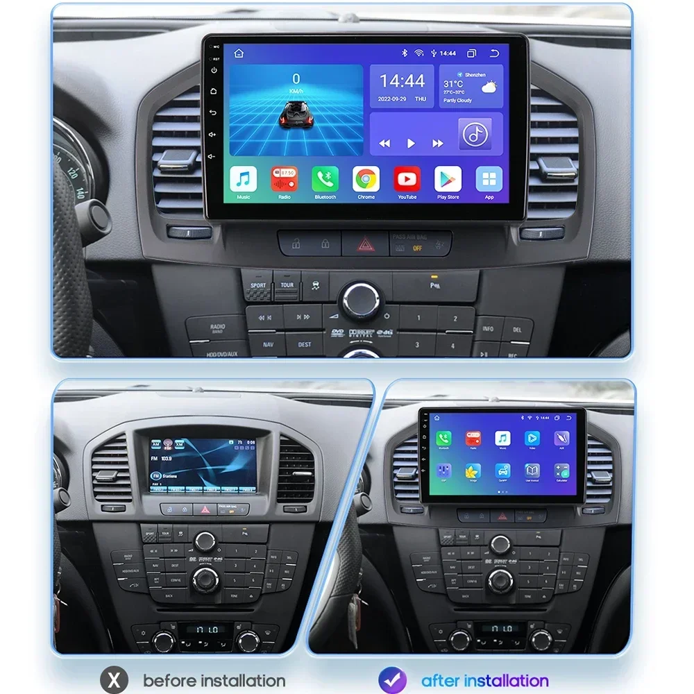 Für Buick Regal Opel Insignia 2009 2010 2011 2012 2013 Auto Radio  Multimedia Video Player GPS Navigation Android Auto Carplay 4G - AliExpress