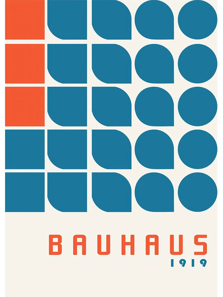 Black and White Modernism Canvas Print - Vintage Minimalist Bauhaus Wall Art