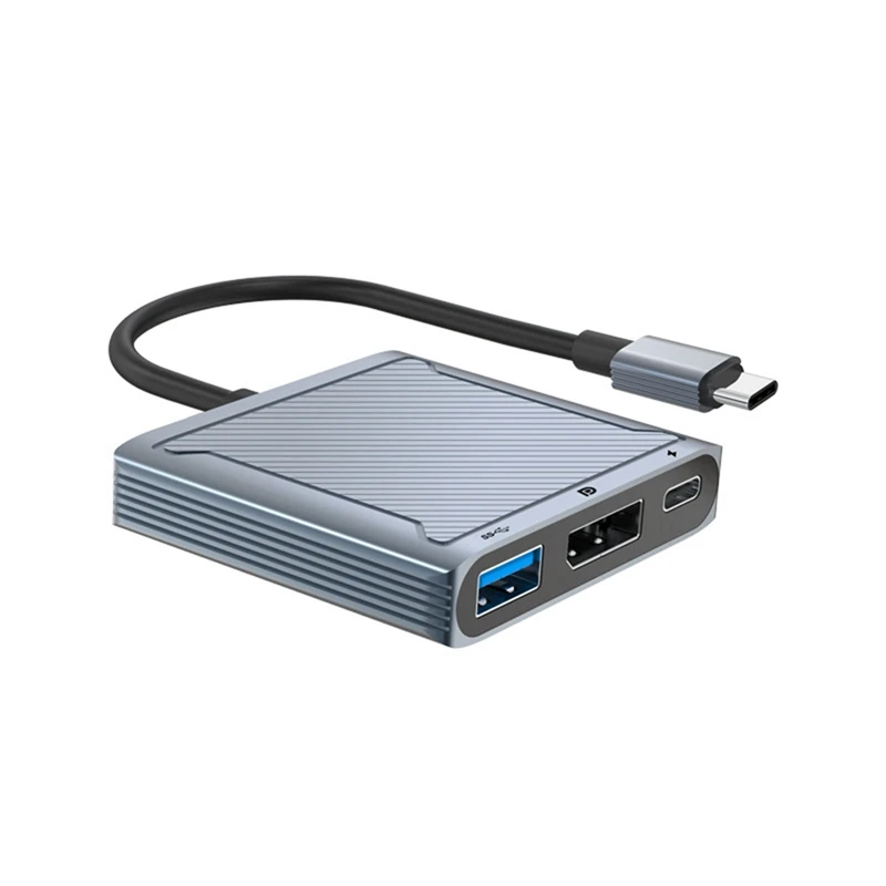 

3 In 1 USB Type C Docking Station Type C To Display Port USB 3.0 With PD 100W 8K@60Hz 4K@144Hz Converter For Mackbook DP