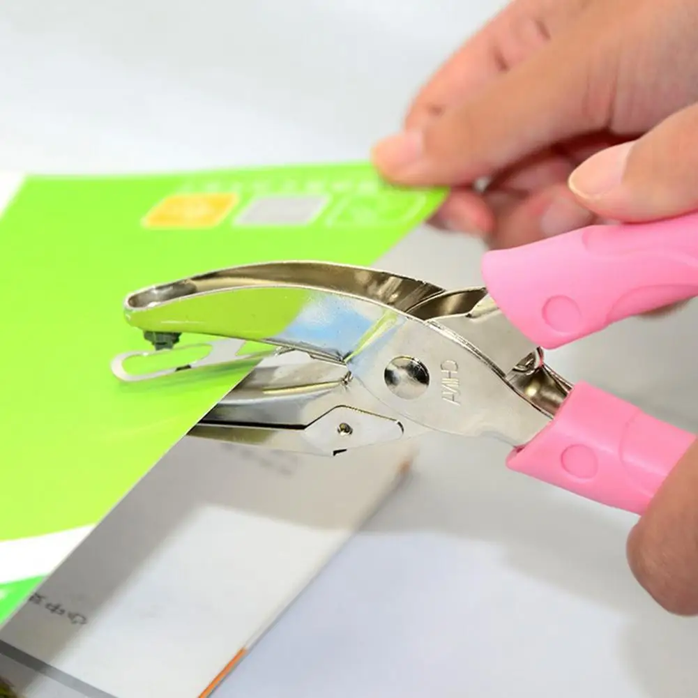 Paper Cutter Circle Hole Punch Hole Punching Tools Kawaii Rubber Sleeve Star Heart Hole Punch