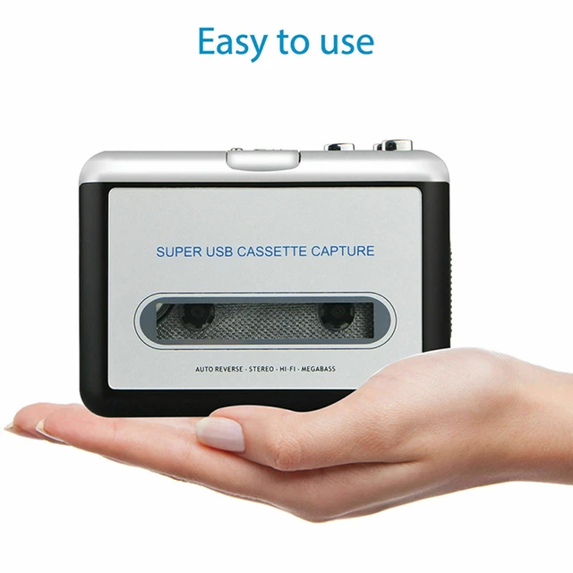 New USB Cassette Capture Radio Player Portable Cassette Tape to