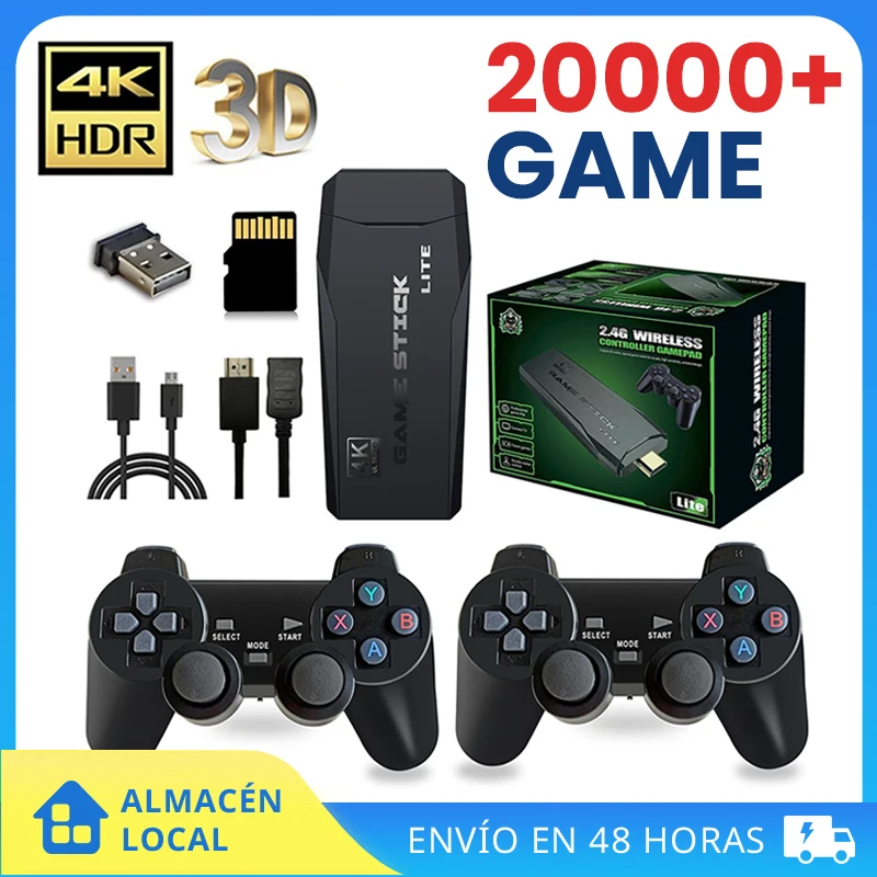 Wireless Retro Gaming Console, 9 Classic Emulators, Plug and Play Video Game Stick Built-in 21000+ Classic Games, 4K HD HDMI Output for TV with Dual 2.4G Wireless Controllers for Ps1/Gba Boy Christmas Gift