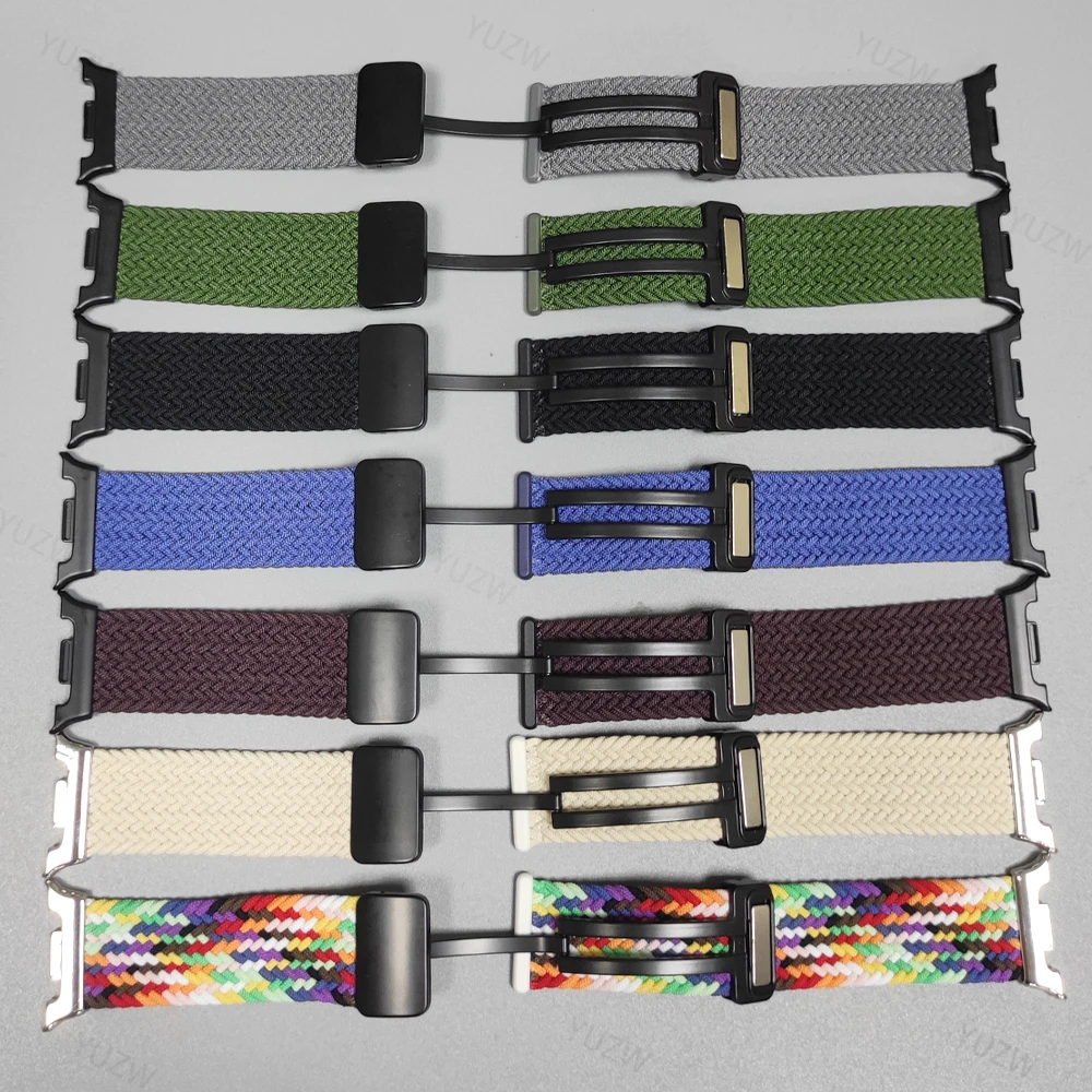 Magnetic Braided Nylon Loop Watch Band Strap - Universal Fit