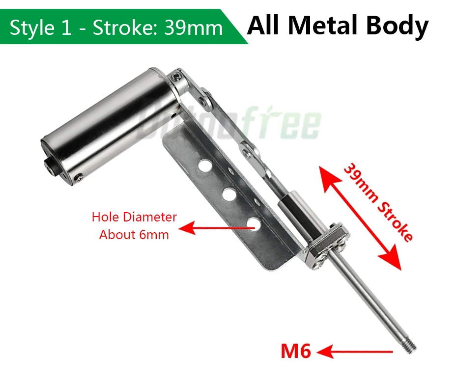 Neuer Hubmechanismus 39mm 60mm DIY-Werkzeugteile Vollmetallgehäuse Mini Teleskop-Linearantrieb mit Geschwindigkeitsregelung – Detail 2