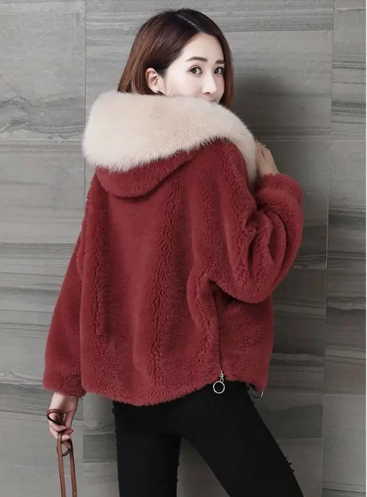 Women Faux Fur Coat Imitation Fox Plush Jacket 2024 Winter Fashion Casual Jacket Women Short Women's Clothing Winter Coat