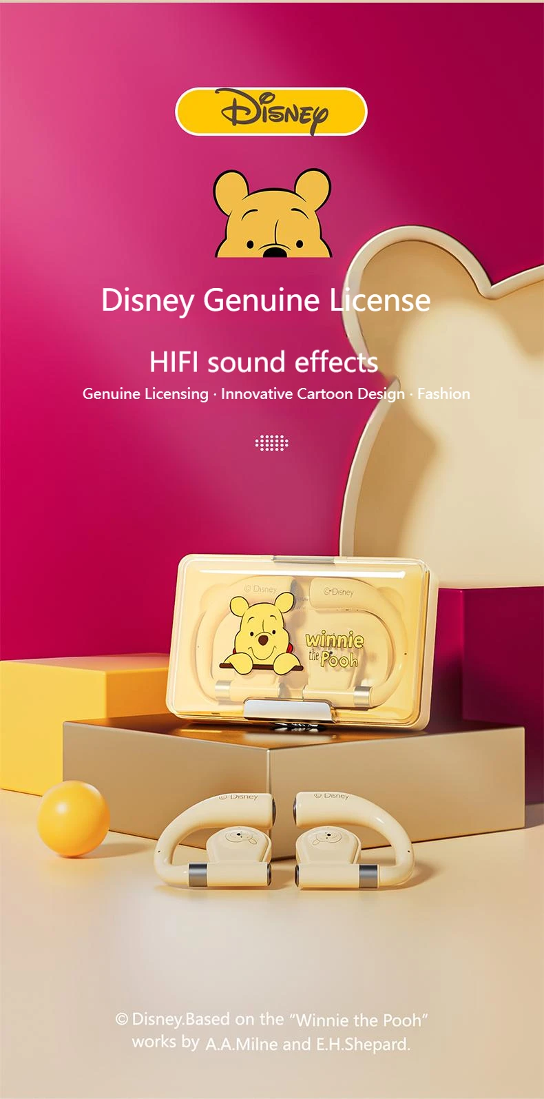 Disney KD35 hanging ear HIFI sound quality earbuds