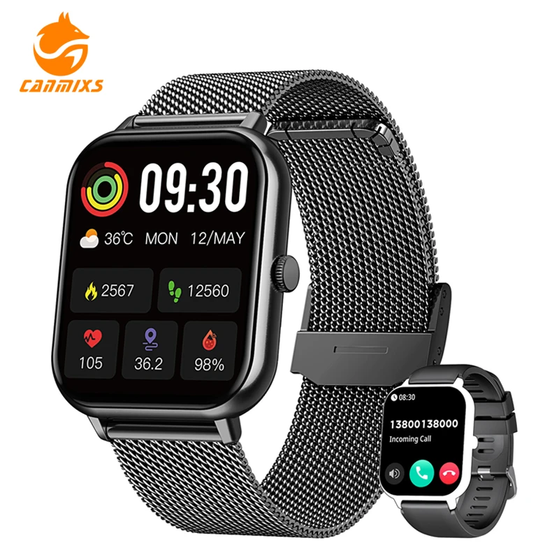 CanMixsSmartWatchMenIP68WaterproofBluetoothCallSmartwatch