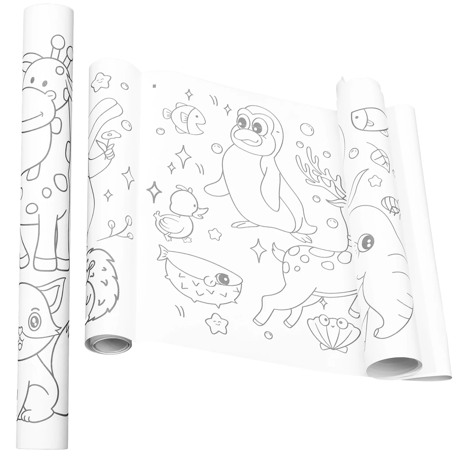 

2 Rolls of Graffiti Roll Papers Drawing Paper Rolls Kids Coloring Painting Rolls Kids Painting Toy